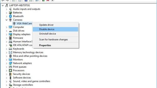 How to disable your webcam in Windows 10