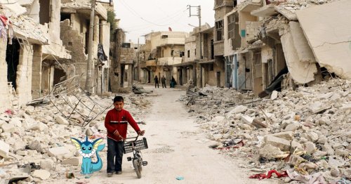 Hunting for Pokemon in the rubble of war-torn Syria