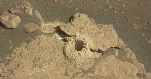 NASA Curiosity rover accidentally cracks Mars rock with its feisty drill