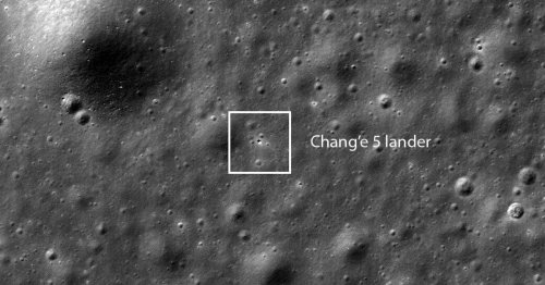NASA moon orbiter snaps China's newest Chang'e 5 lander on the lunar surface