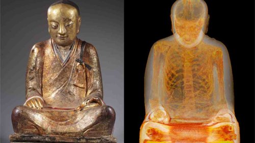 CT scan finds mummified monk inside 1,000-year-old Buddha