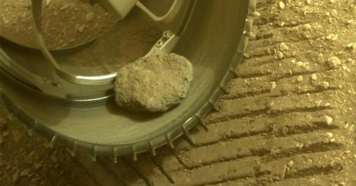 NASA Mars Rover Has a 'Pet Rock' Stuck in Its Wheel That Refuses to Leave