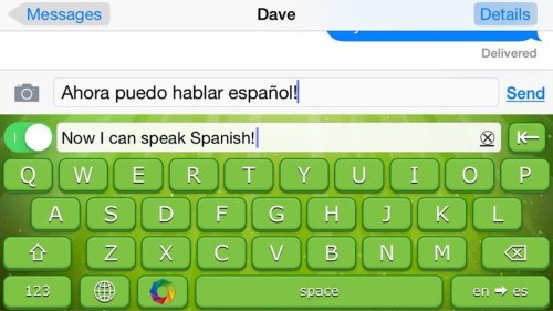 Translate text into a different language as you type