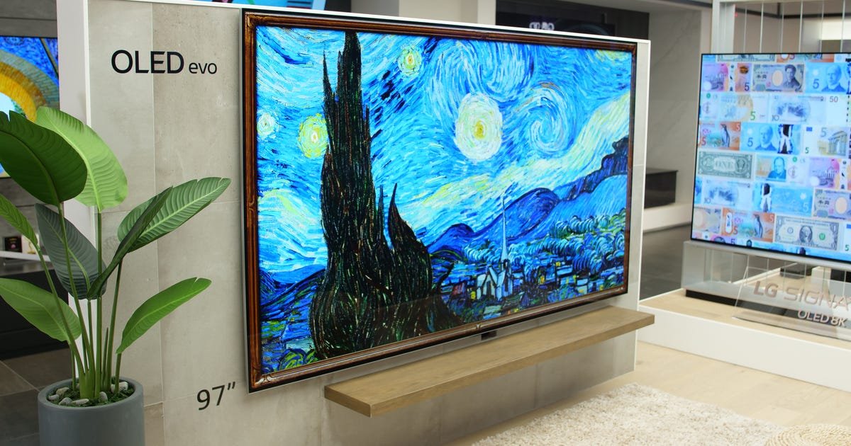 Take a look at LG's biggest (and smallest) OLED TVs ever: Yep, it's 97 inches