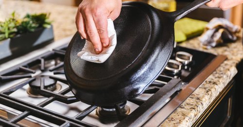The Secret to Cleaning Your Cast-Iron Skillet Is Already in Your Pantry