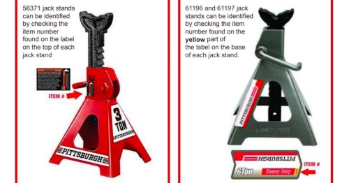 Harbor Freight recalls 1.7 million jack stands, government says stop use immediately