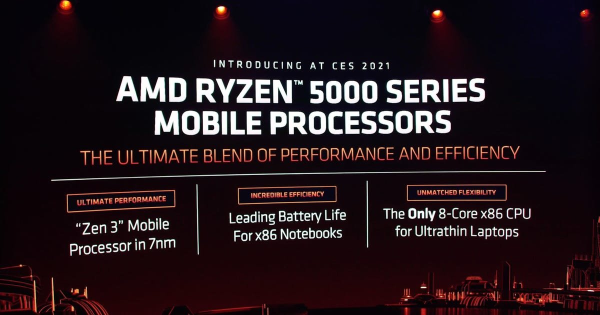 AMD reveals Ryzen 5000 series mobile processors at CES 2021