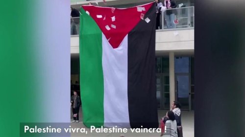 Science Po Paris : un drapeau palestinien déployé dans l'établissement, le syndicat étudiant UNI dénonce «une hostilité à Israël»
