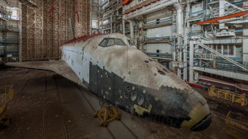 Breathtaking ruins of the Soviet space shuttle program