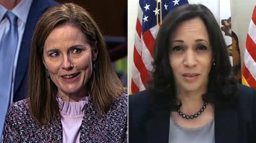 Watch what happened when Harris asked Barrett about climate crisis