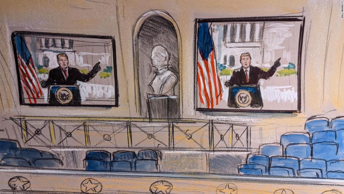 Inside the Senate: Sketches from Day 2 of the impeachment trial