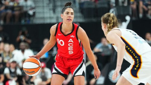 Kelsey Plum scores 34 points as Las Vegas Aces beat Indiana Fever in front of largest WNBA crowd in 25 years