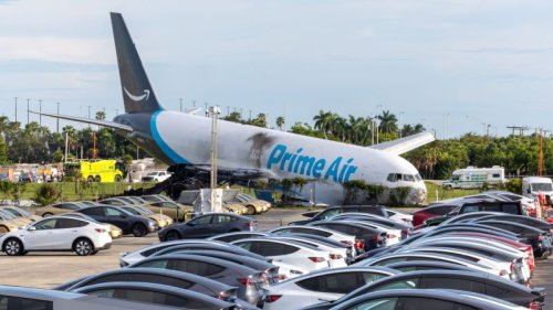 Amazon cargo plane hit van carrying 7 people when careening off Miami runway, NTSB says