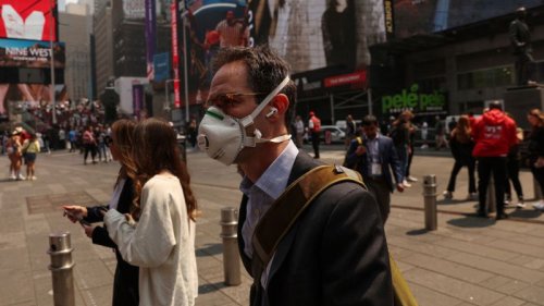 In pictures: Canadian wildfires impact US air quality