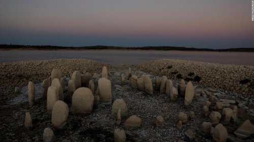 'Spanish Stonehenge' emerges from drought-hit dam