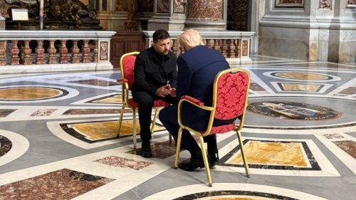 Trump questions Putin’s intentions after meeting with Zelensky ahead of pope’s funeral