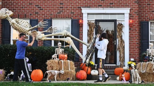 How a 12-foot skeleton became the hottest Halloween decoration around