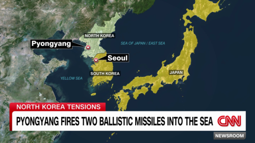 North Korea launches ballistic missiles toward the sea after U.S. flies bombers during drills