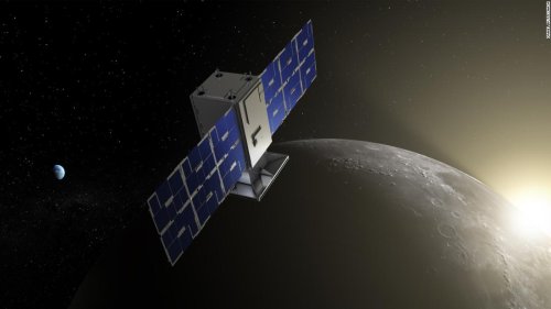 Microwave-size spacecraft launches to test new orbit between Earth and the moon