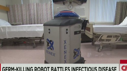 Germ-zapping robot Gigi sets its sights on Ebola