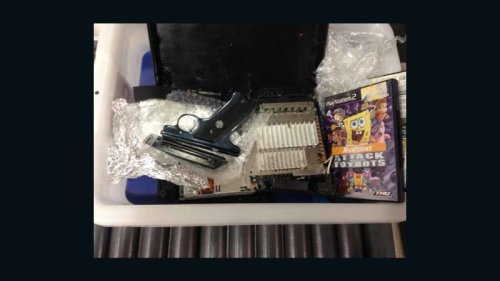 Gun packed in a PlayStation 2 gets passenger arrested