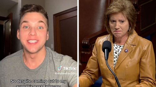 Congresswoman tears up during speech against same-sex marriage. Her gay nephew responds
