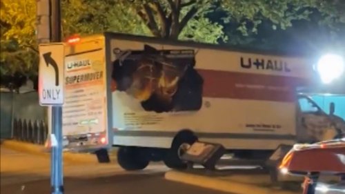 See Moment U Haul Truck Crashes Into White House Security Barrier