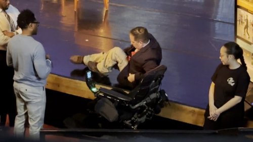 Denver council member dragged himself onto stage before a political debate due to a lack of wheelchair accessibility