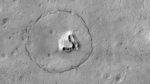 NASA orbiter captures image of a bear’s face on Mars