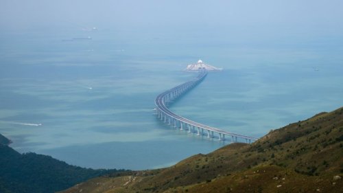 World’s longest sea-crossing bridge opens between Hong Kong and China