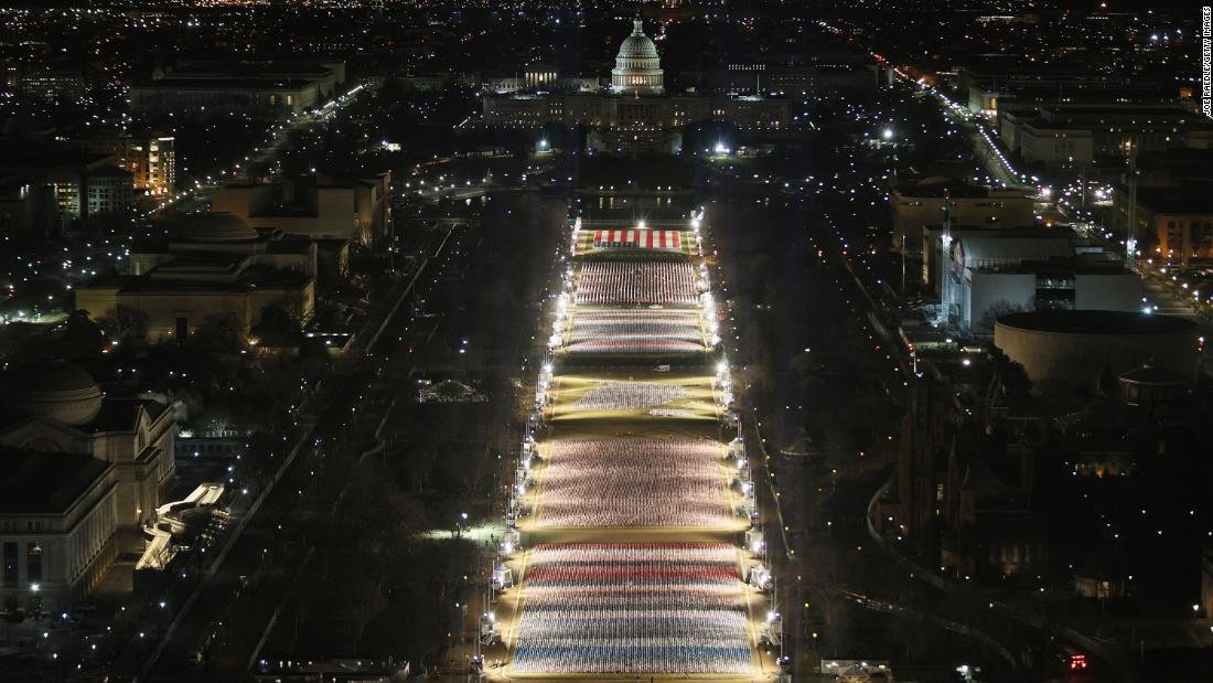 See the 'Field of Flags' planted on the National Mall ahead of Biden's inauguration