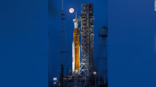 Watch NASA's mega moon rocket roll out to the launchpad ahead of liftoff
