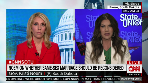 Hear Gov. Noem's answer to whether SCOTUS should reverse same-sex marriage decision