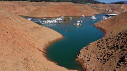 A California reservoir is expected to fall so low that a hydro-power plant will shut down for first time