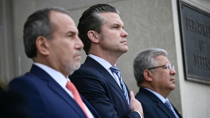 Hegseth hosts first meeting of what he says will be a monthly Christian prayer service at Pentagon