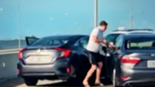 Video appears to show man getting stabbed in his car on Florida highway