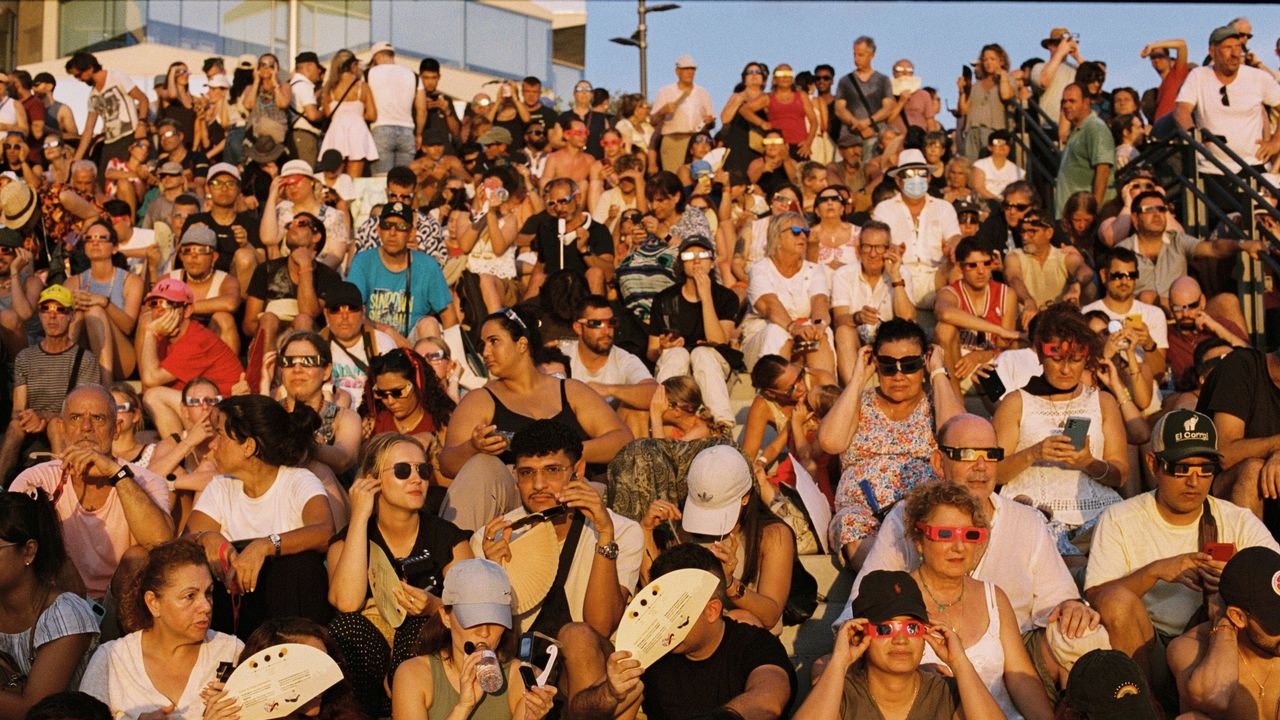 The Total Solar Eclipse—As Seen From the Ancient Seaside City of Tarragona, Spain