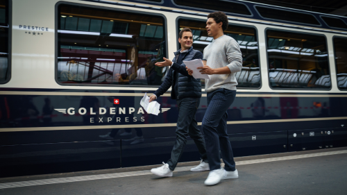 Join Roger Federer and Trevor Noah for the ride of a lifetime on the Grand Train Tour of Switzerland