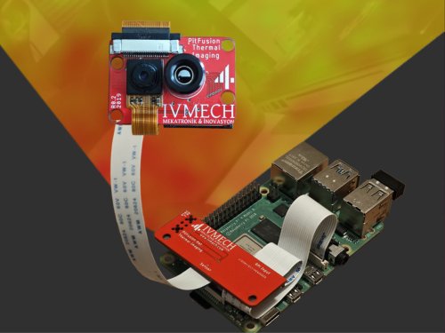 PitFusion thermal imager for Raspberry Pi combines Melexis MLX90640 sensor and RGB camera (Crowdfunding)