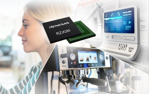 1GHz Renesas RZ/A3M Cortex-A55 MPU embeds 128MB on-chip DDR3L for HMI applications