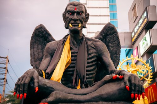 Terrifying demon statue banished from Bangkok amid devil worship fears
