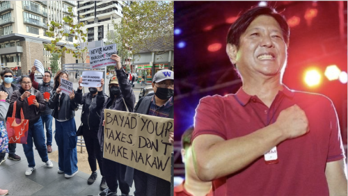 Members of Filipino community in Australia protest Bongbong Marcos’ secret Melbourne visit