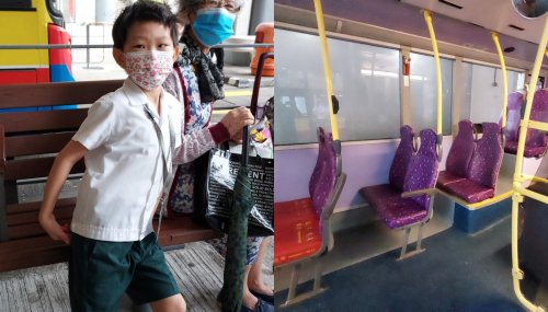 Primary school child injured by needle planted in bus seat