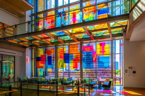 2-Story Window Installation at Austin Central Library - CODAworx