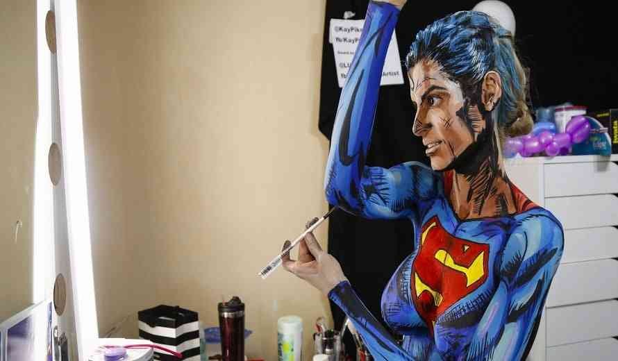 Titillating Body Paint Brings Comic Book and Video Game Heroes to Life