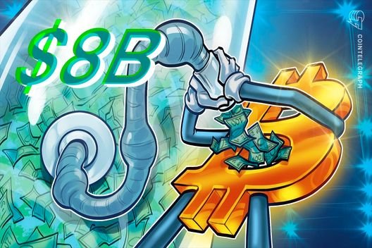 Bitcoin 'money vessel' amasses $8B but recovery lacks ETF inflows