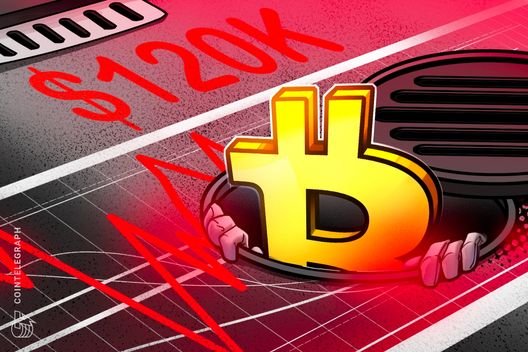 Bitcoin drops under $120K as bearish data sparks 10% BTC price dip warning