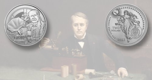 Thomas Edison featured on Icons of Inspiration coin
