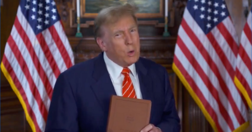 Trump Is Now Hawking 'God Bless The USA'-Themed Bibles To His Supporters—And The Grift Is Real