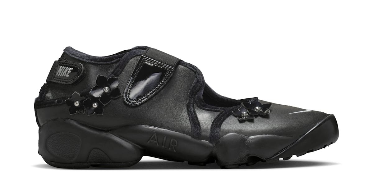 Nike Women's Air Rift Florette in Black/Metallic Silver Is Now Available on Complex